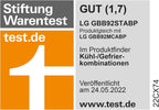 LG GBP62MCNAC Kühl-Gefrierkombi – 384 L, Energieeffizienz A, Total NoFrost, DoorCooling+, niedriger Geräuschpegel, modernes Design in Anthrazit Schwarz, 59,5 x 67,5 x 203 cm