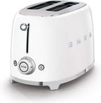 Smeg, 2x2 TSF01CREU -Toaster, 2 Schlitze für 2 Scheiben, 6 Vergoldungsniveaus, Heizfunktion, Abtau- und Bagel- Funktion, Sammelschublade, 950W, Creme
