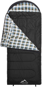 normani 4-in-1-Funktion Extrem Outdoor Schlafsack 'Antarctica' aus Nylon Rip-Stop mit 500 + 250 g/m² Hollow Fiber Füllung 220 x 90 cm