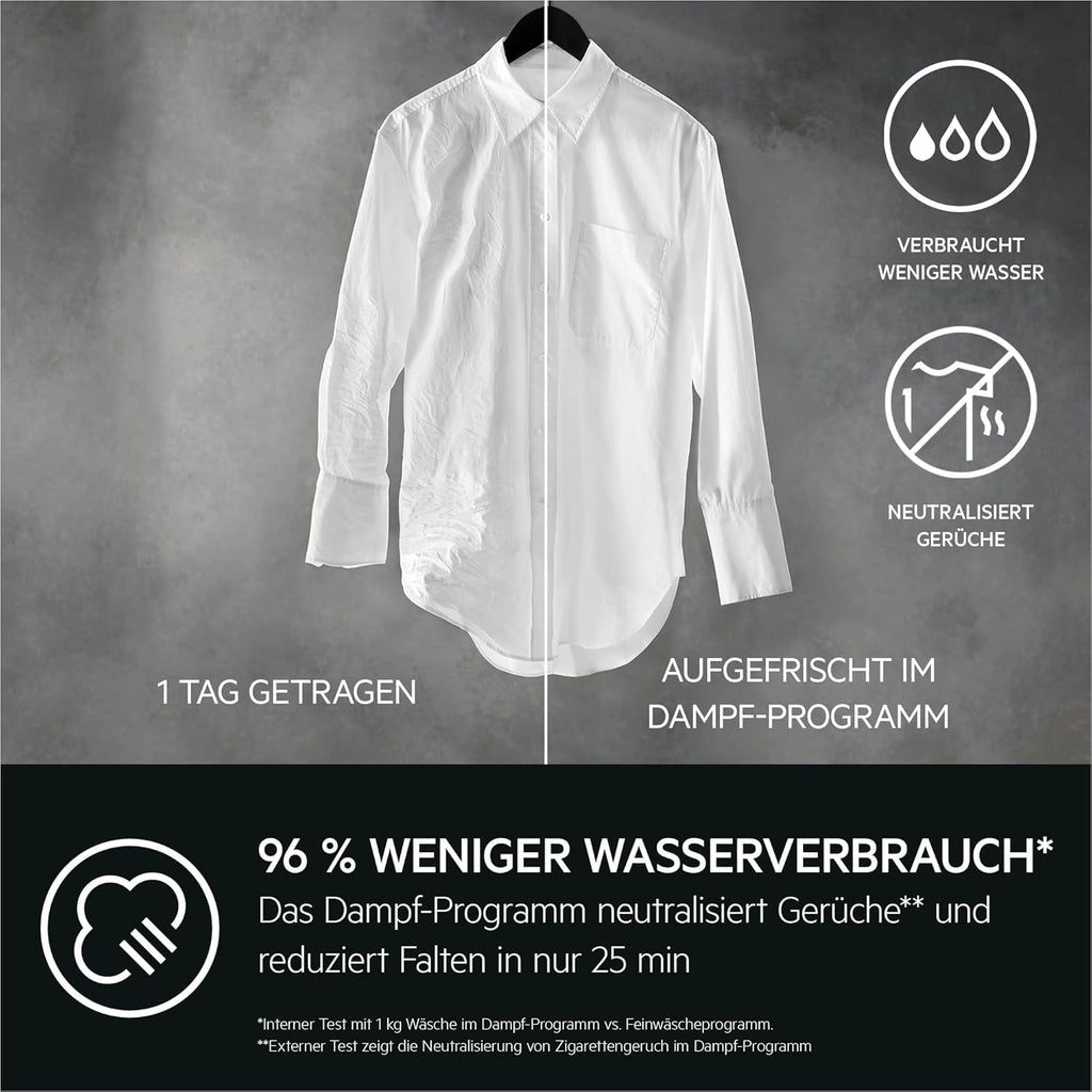 AEG L7WBA60680 Waschtrockner / DualSense - schonende Pflege / 8 kg Waschen / 5 kg Trocknen / D / energiesparend / Mengenautomatik / Nachlegefunktion / ProSteam - Auffrischfunktion / 1600 U/min