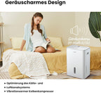 Comfee Luftentfeuchter, 30L/24h, Raumgröße ca. 180m³(80m²), Intelligenter Entfeuchtermodus, 24H Timer, Wassertank 3L, MDDP-30DEN7