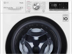 LG W4WR7096YB, Klasse D, Frontlader-Waschtrockner 9 - 6 kg, 62 x 60 x 85 cm, Wi-Fi, AI Direct Drive, Tiefenreinigung mit Dampf, TurboWash 360, Große Kapazität, Außentür aus gehärtetem Glas, Weiß