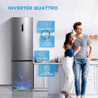 Midea MERB276FGE02A Fridge/Freezer Combination, 180 cm Height, NoFrost, Double Control, Super Cooling Function, 219 kWh per Year, Fridge Capacity 199 L, 71 L Freezer Capacity