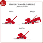 Scheppach MS161-46 Benzin Rasenmäher - 46 cm Schnittbreite | 55 Liter Fangkorb | Stahlgehäuse | 7-stufige Höhenverstellung | Mulchfunktion | Radantrieb | Seitenauswurf | inkl. Motoröl