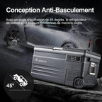 45L Glacière à Compresseur,Glaciere Électrique -20℃ à 20℃,Frigo Camion APP&Bouton Contrôle,12/24V DC et 100-240V AC Glaciere Camping Pour Voiture,Camion,Bateau et Prise De Courant -