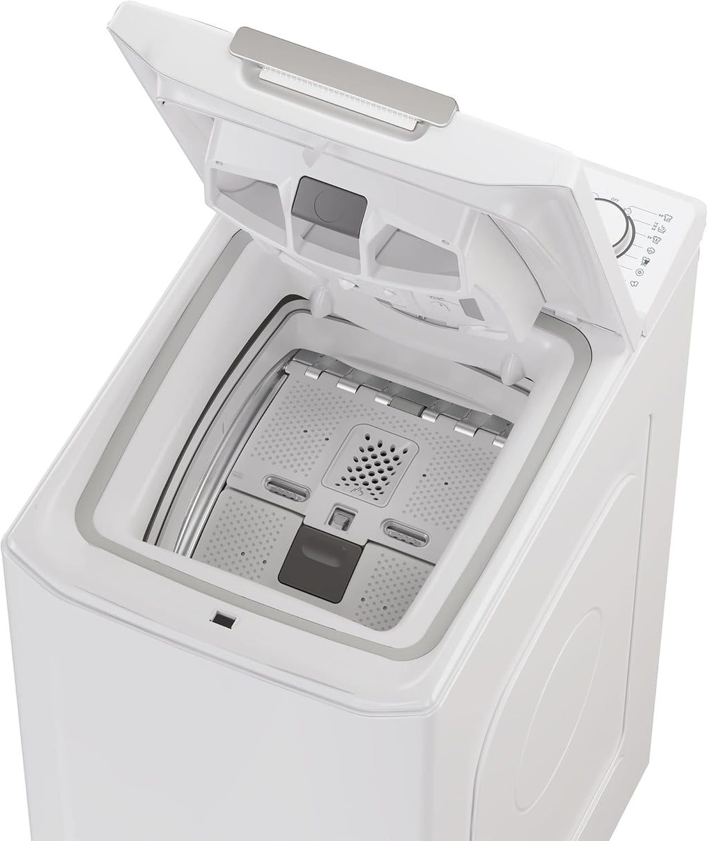 Candy Toplader Waschmaschine TCA474TM5-S 7 kg I 1400 U/min Schleuderdrehzahl I Nachlegefunktion I Smarte Bedienung mit Wi-Fi und Bluetooth I 17 Programme I Mix Power System I Weiß