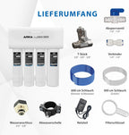 ARKA myAQUA 1900 Umkehrosmoseanlage 1900 L/Tag - Wasserfilter & Enthärtungsanlage, entfernt bis zu 99% Salze, Schadstoffe & Bakterien - Für Aquarien & Haushalt