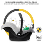 Kinderkraft MOOV2 AIR Kinderwagen 3 in 1 Kinderwagenset bis 26 kg mit Kindersitz I-SIZE 40-75 cm, Buggy Funktion, Liegeposition verstellbar, Große ausziehbare Verdeck, Aufblasbare Räder, Schwarz