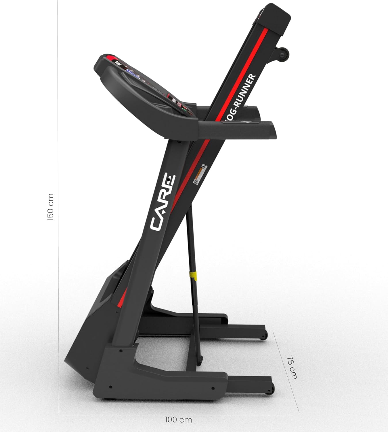 '- Tapis de Course Connecté Jog Runner - Tapis de Marche Électrique Inclinable et Pliable - Jusqu'à 18km/h - 18 Niveaux d'Inclinaison - 25 Programmes