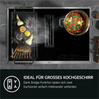 AEG Induktionskochfeld autark 80cm mit Dunstabzug / Made in Germany / 4 Flex-Kochzonen mit Bridge (Kombination 2er Zonen) / Auto-Funktion des Dunstabzugs / Aktivkohlefilter / COLI84COXB