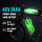 SAMEBIKE M20-III E-Motorrad, 48V 36Ah, 2000W Motor, 60 km/h