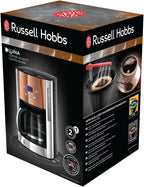 Russell Hobbs Toaster [für 2 Scheiben] Luna Edelstahl Kupfer (extra breite Toastschlitze, inkl. Brtchenaufsatz, 6 Brunungsstufen + Auftau- & Aufwrmfunktion, 1550W) 24290-56