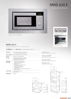 SILVERLINE MWG 620 E Einbaumikrowellengerät/Mikrowelle (Einbau) / 59.4 cm/Einbaubar in Hoch- und Hängeschränke