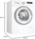 BOSCH WAN28127 Waschmaschine Serie 4, Frontlader mit 8kg Fassungsvermögen, 1400 UpM, Iron Assist, Active Water Plus, EcoSilence Drive, Speed Perfect, Weiß, 60cm