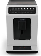 Krups Evidence ECOdesign Kaffeevollautomat mit Milchschlauch, 8 Getränke, 2-Tassen-Funktion, Recyceltes Material, Kaffeemaschine, Weiß/Schiefer, EA897A10