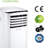 Comfee Mobiles Klimagerät Breezy Cool Pro 2.6,9000 BTU 2,6kW, Kühlen&Ventilieren&Entfeuchten,APP-Steuerung,Raumgröße bis 88m³(33㎡),Mobile Klimaanlage mit Abluftschlauch