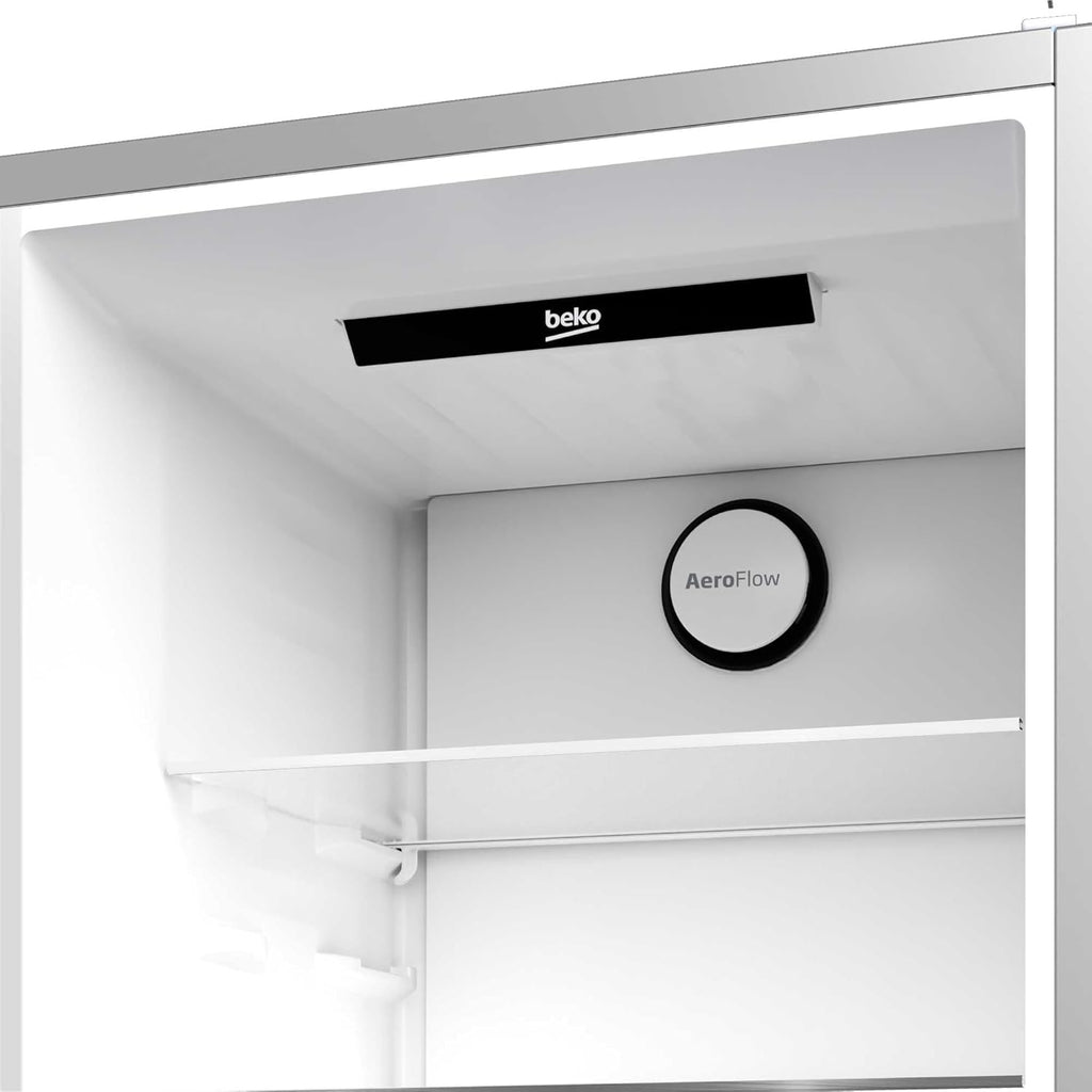 Beko RCNE366E70ZXBRN bPRO700 freistehende Kühl-/Gefrierkombination, großer Kühlschrank, 323 l Gesamtrauminhalt, HarvestFresh, NoFrost, leise, SmoothFit, 0°C-Zone, Dark Inox