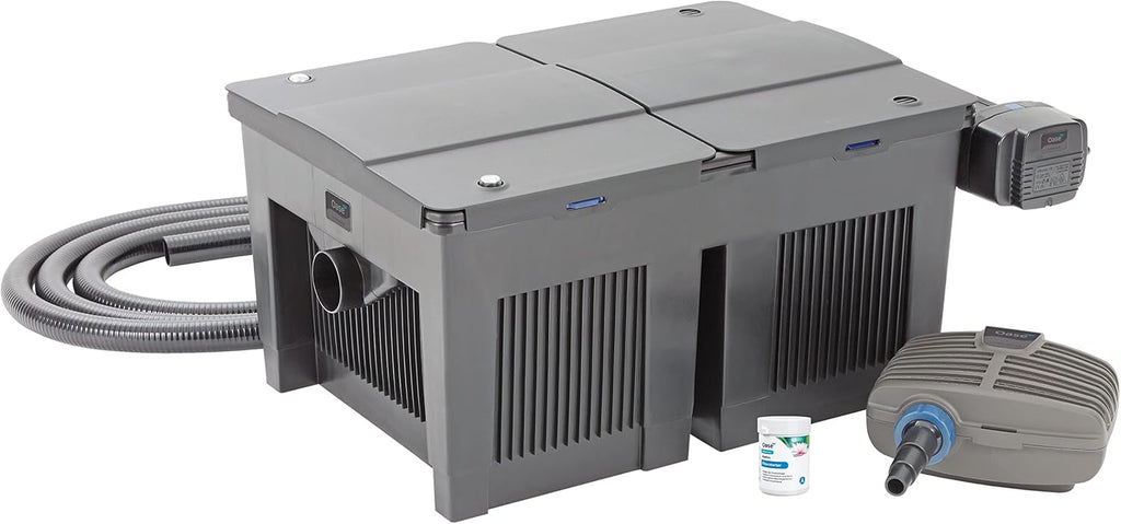 OASE 56789 Durchlauffilter BioSmart Set 36000 geeignet für Teiche bis 36 m³, Filtersystem, Filterkomplettset inkl Filtermaterial, Teichpumpe und UVC Klärer