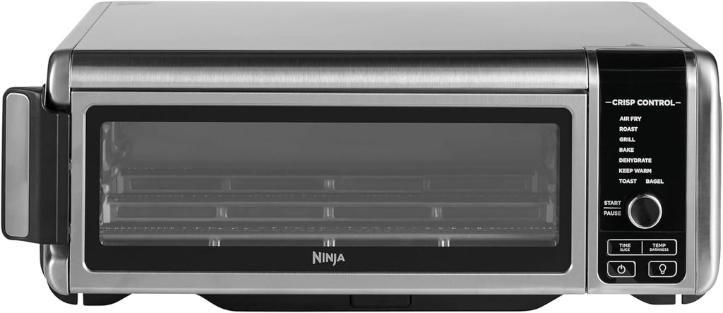 Foodi Four Multifonctions 8-en-1, Mini four portable, surfaces de travail, four multifonctions avec 8 fonctions de cuisson ; Air Fry, Rôtir, Griller, Cuire et plus encore. Argent/Noir SP101EU