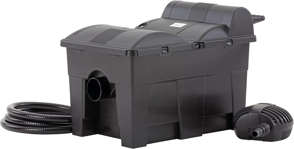 OASE 56789 Durchlauffilter BioSmart Set 36000 geeignet für Teiche bis 36 m³, Filtersystem, Filterkomplettset inkl Filtermaterial, Teichpumpe und UVC Klärer