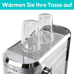 CASABREWS Espresso Siebträgermaschine 20 Bar, Edelstahl-Espressomaschine mit professionellem Milchaufschäumer, Klein Kaffeemaschine Espresso für Cappuccino, Latte & Macchiato, 1L Wassertank, Schwarz