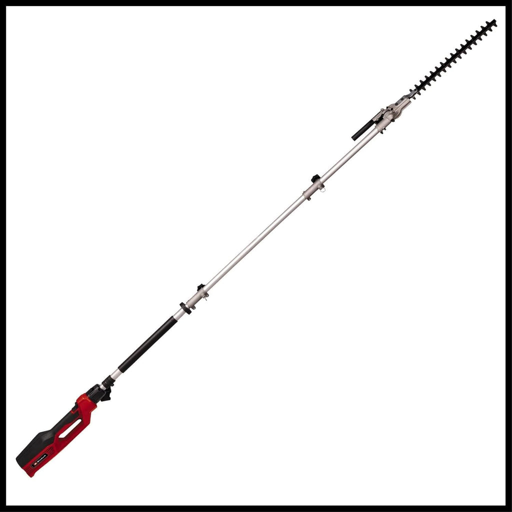 Einhell Elektrische Stab-Heckenschere/-Säge GC-HC 90/2046 T (900 W, 41,2 cm Schnittlänge Heckenschere, 18 cm Schnittlänge Kettensäge, bis 2,60 m Stiel)