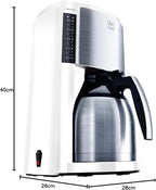 Melitta Look Therm Selection - Filterkaffeemaschine - mit Thermokanne - 10 Tassen - Schwarz (M 661 BK SST)