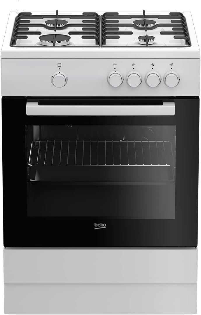 FSG62000DW -FSG62000DW-Cuisine et Four Intégré au Gaz,Plaque de cuisson avec 4 Cuisinières - Blanc,60 x 60 x H 85 cm,2900 W,64 litres,acier inoxydable -
