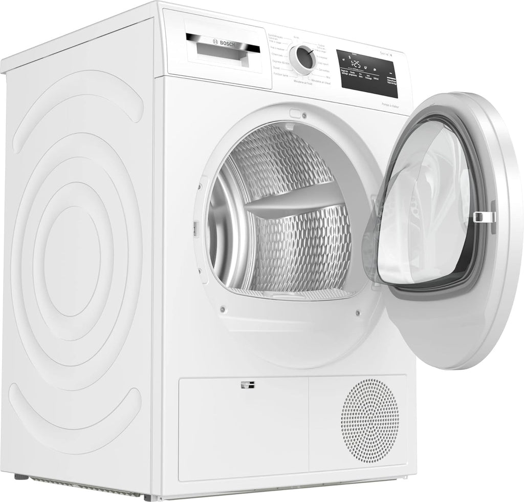 Bosch Electroménager Sèche-linge pompe à chaleur WTH83V13FR - Série 4-8 kg - 112 L - Design AntiVibration - Blanc, Blanche