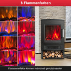 Sonnewelt Elektrokamin mit LED Flammenm WiFi Fernbedienung 900W/1800W
