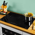 Autarkes Herdset: 60cm Einbaubackofen BO8805SS + 59cm Kochfeld CH5901RL | Grill | Heißluft | Automatik-Timer | 2-fach Wärmeschutzverglasung | Kindersicherung | Knebelbedienung | SET8805CH59RL