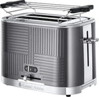 Russell Hobbs GeoSteel Frühstückset Toaster, Wasserkocher und Kaffeemaschine