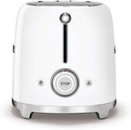 Smeg, 2x2 TSF01CREU -Toaster, 2 Schlitze für 2 Scheiben, 6 Vergoldungsniveaus, Heizfunktion, Abtau- und Bagel- Funktion, Sammelschublade, 950W, Creme
