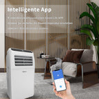 SHINCO Mobile Klimaanlage mit Abluftschlauch, 3-in-1Klimaanlage mit Luftentfeuchter&Ventilator, 7000BTU, 2,05 kW, Mobiles Klimagert mit Schlafmodus, Timer und Montagematerial, Rume bis 54m