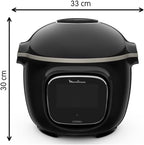 Cookeo Touch Wifi Multicuiseur intelligent, Cuve 6 L, Haute pression, Guide pas à pas, 250 recettes intégrées, Application CE902800, Noir