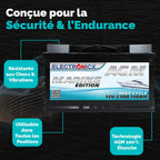 Batterie AGM 100Ah 12V Décharge Profonde Sans Entretien Étanche – Accumulateur Idéal pour Panneaux Solaires, Camping-Car, Voiture, Bateau, Fourgon Aménagé, Systèmes Photovoltaïques, Énergie Solaire,
