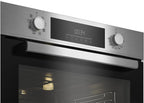 Beko BBSM12340X Einbau-Backofen-Set, zwei autarke Geräte: Induktionskochfeld mit 4 Kochzonen, Backofen mit 8 Heizarten, 72 l Garraum-Volumen, Kindersicherung, Sensortasten, Schwarz/Edelstahl