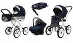 BabyLux® Bambimo Kinderwagen Set 2 in 1 - Rosso - incl. Babywanne, Buggy Sportsitz - Kinderwagenset - Kombikinderwagen mit Wickeltasche, Regenschutz, Moskitonetz, Cupholder usw.