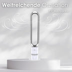 Zilan Turmventilator energiesparender BLDC Motor mit Fernbedienung Ventilator energiesparend oszillierend sehr leise Design Standventilator 10 Stufen Säulenventilator mit Kühlung Tower Fan