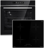 Autarkes Herdset: 60cm Einbaubackofen EB8017ED | 59cm Induktionskochfeld IH85901FZ | Katalyse | Pizzafunktion | Grill | Umluft | Heißluft | Automatik-Timer | SET8017IH592FZ