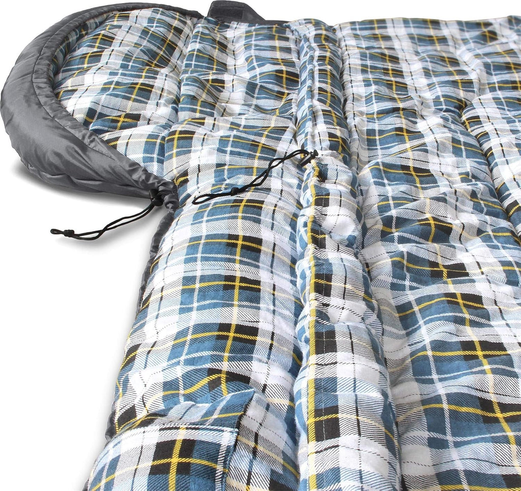 normani 4-in-1-Funktion Extrem Outdoor Schlafsack 'Antarctica' aus Nylon Rip-Stop mit 500 + 250 g/m² Hollow Fiber Füllung 220 x 90 cm