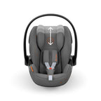 CYBEX Gold Babyschale Cloud G i-Size Comfort, Inkl. Neugeboreneneinlage, Ab Geburt bis ca. 24 Monate, Für Kinder ab 40 cm bis 87 cm, Max. 13 kg, Moon Black