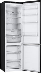 LG GBV22NCCEP Kühl-/Gefrierkombination – Smart Inverter Compressor, Total No Frost, Modern Flat Door Design, Matt Schwarz Metallic, Energieeffizienz A