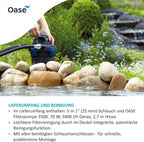 OASE 50499 Druckfilter BioPress Set 4000, Teichfilter Filterset zur effektiven und raschen Algenbekäpfung, Komplettset inkl Filterpumpe und UVC Klärer