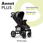LIONELO Annet Plus Buggy bis 22 kg mit Liegefunktion, Kinderwagen klein zusammenklappbar mit Zubehör, Eva-Schaum-Räder, Moskitonetz, Fußdecke Getränkehalter, Korb