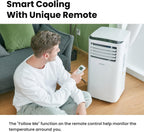 Comfee Mobiles Klimagerät Breezy Cool Pro 2.6,9000 BTU 2,6kW, Kühlen&Ventilieren&Entfeuchten,APP-Steuerung,Raumgröße bis 88m³(33㎡),Mobile Klimaanlage mit Abluftschlauch