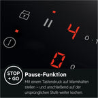 AEG Induktionskochfeld autark 80cm mit Dunstabzug / Made in Germany / 4 Flex-Kochzonen mit Bridge (Kombination 2er Zonen) / Auto-Funktion des Dunstabzugs / Aktivkohlefilter / COLI84COXB