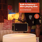 JBL Authentics 200 Smart Home Lautsprecher – 70er Jahre Retro-Design Bluetooth Box – Mit Quadrex Grill, Google Assistant, Alexa, AirPlay und JBL One App – Schwarz