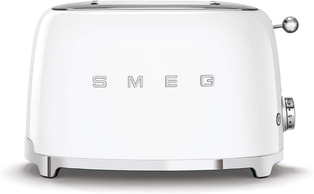 Smeg, 2x2 TSF01CREU -Toaster, 2 Schlitze für 2 Scheiben, 6 Vergoldungsniveaus, Heizfunktion, Abtau- und Bagel- Funktion, Sammelschublade, 950W, Creme