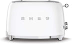 Smeg, 2x2 TSF01CREU -Toaster, 2 Schlitze für 2 Scheiben, 6 Vergoldungsniveaus, Heizfunktion, Abtau- und Bagel- Funktion, Sammelschublade, 950W, Creme